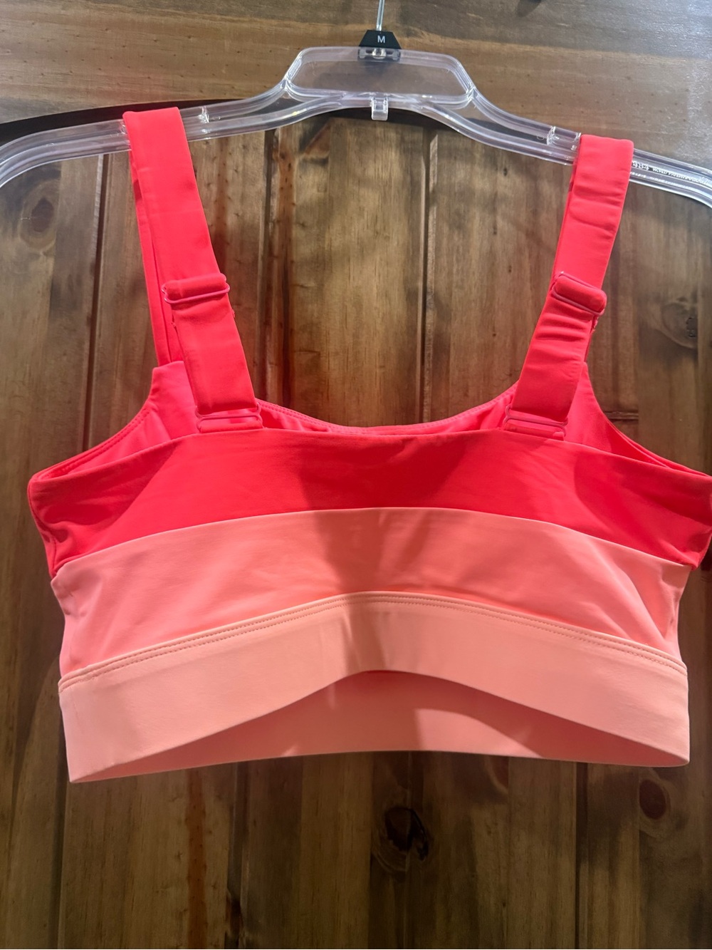Kiava Bright Neon Pink/ Coral Swim top and Skirt with Side Ruching - Picture 6 of 7